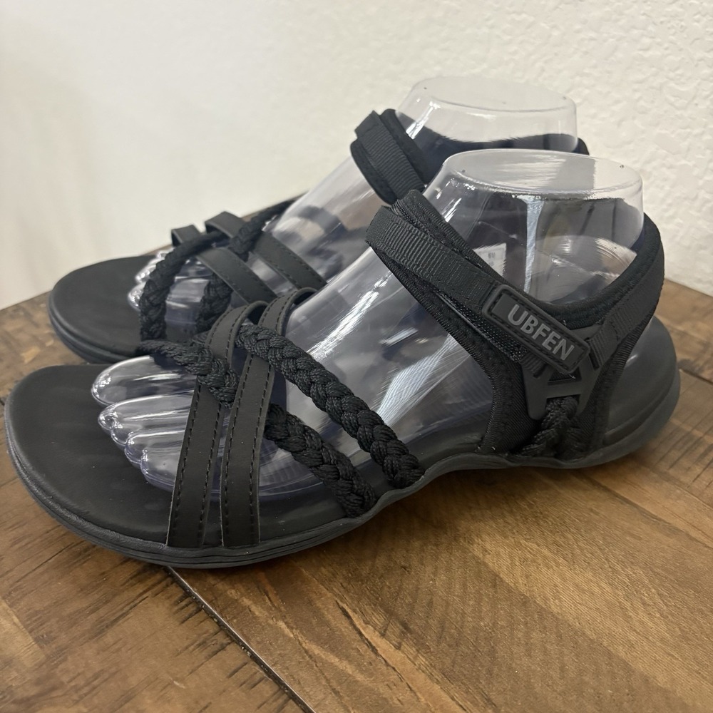 UBFEN Womens Hiking Sandals Walking Outdoor Sports‎ Comfortable Water Black 40